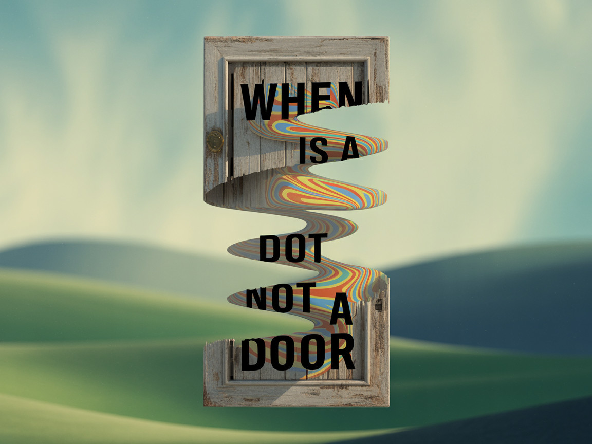 Abstract Surreal Design of a Twisting Melting Door