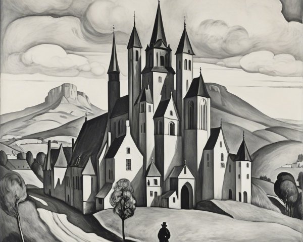 Monochromatic Landscape with Grand Church Structure