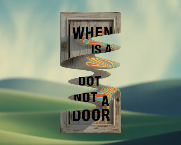 Abstract Surreal Design of a Twisting Melting Door
