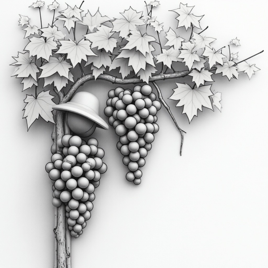Elegant Grapevine Fantasy in Fine Detail