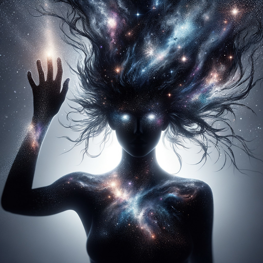 Silhouette Merging with Cosmic Universe and Stars