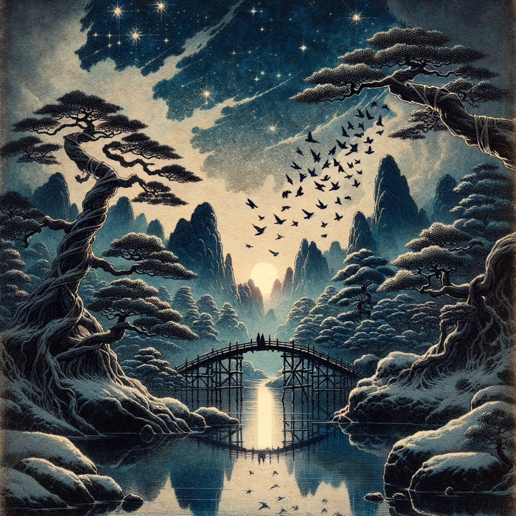 Serene Dusk Landscape with Mountains and River