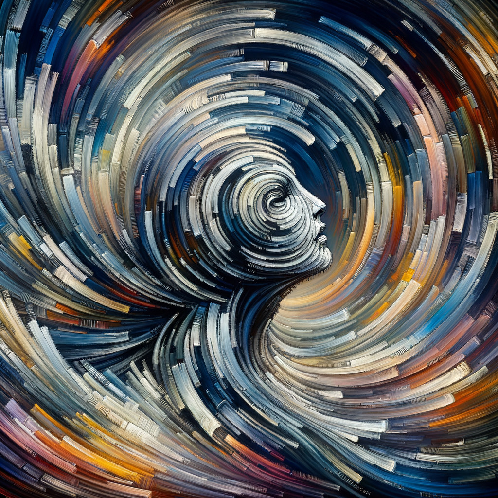 Abstract Human Profile with Vibrant Brushstrokes