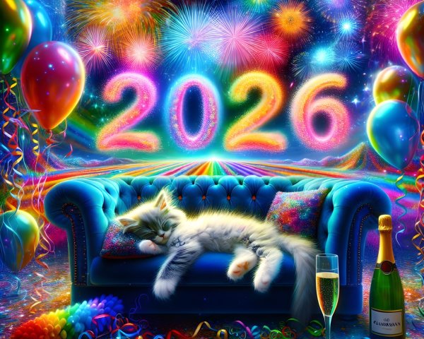 Fluffy Gray Kitten on Blue Velvet Couch with Pillow