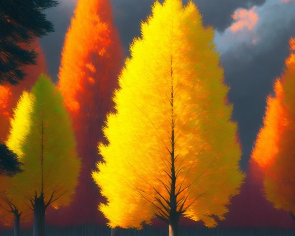 Vibrant Autumn Landscape with Colorful Foliage