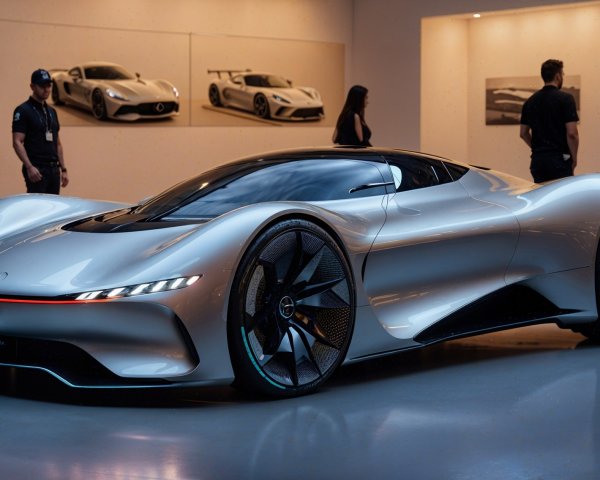 Futuristic Mercedes-Benz Sports Car with Sleek Design