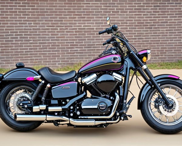 Sleek Motorcycle with Classic Design and Bold Colors