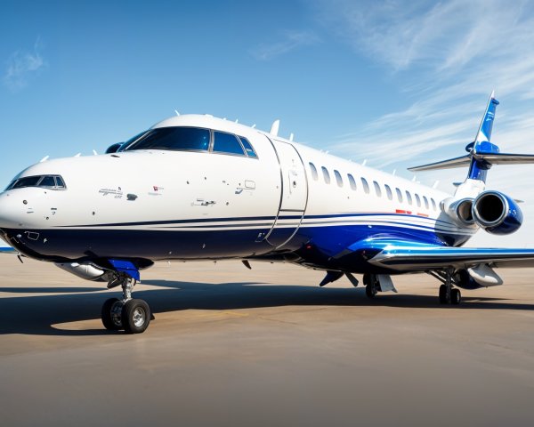 Modern Private Jet with Elegant Design Features