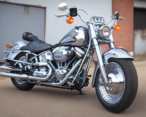 Sleek Silver Motorcycle with Classic Design Features