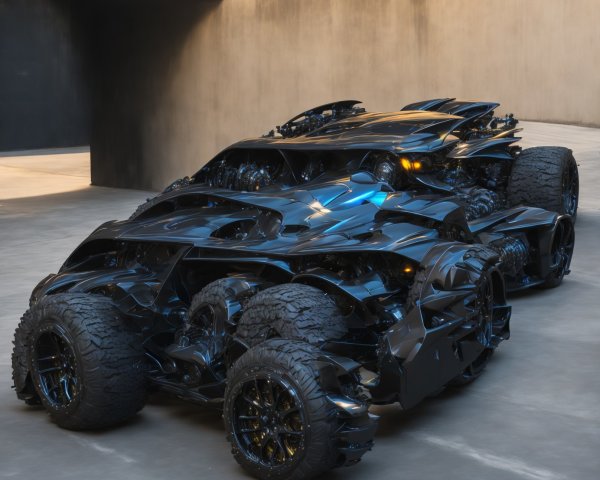 Futuristic Vehicle with Glossy Finish and Bold Design
