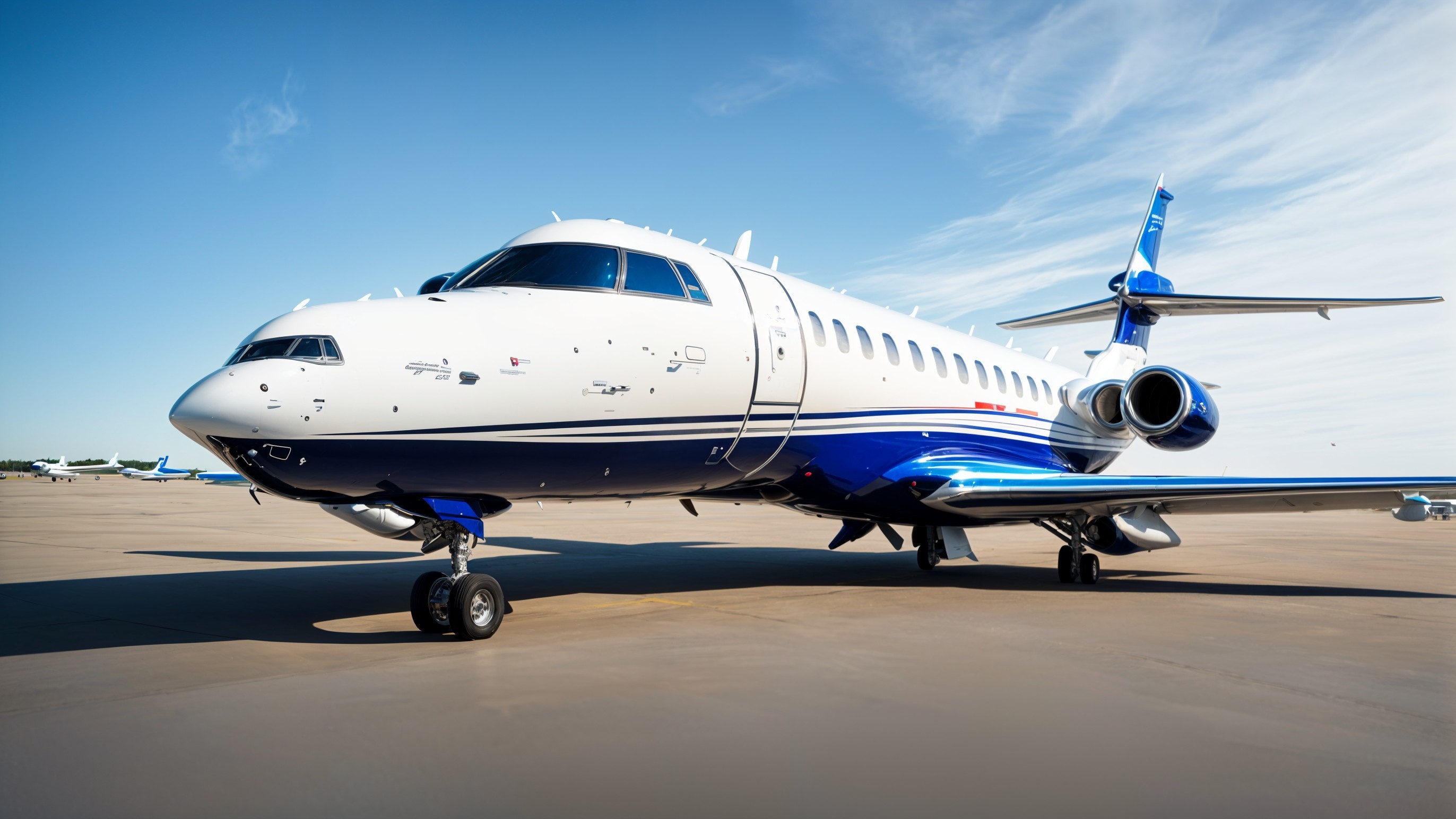 Modern Private Jet with Elegant Design Features