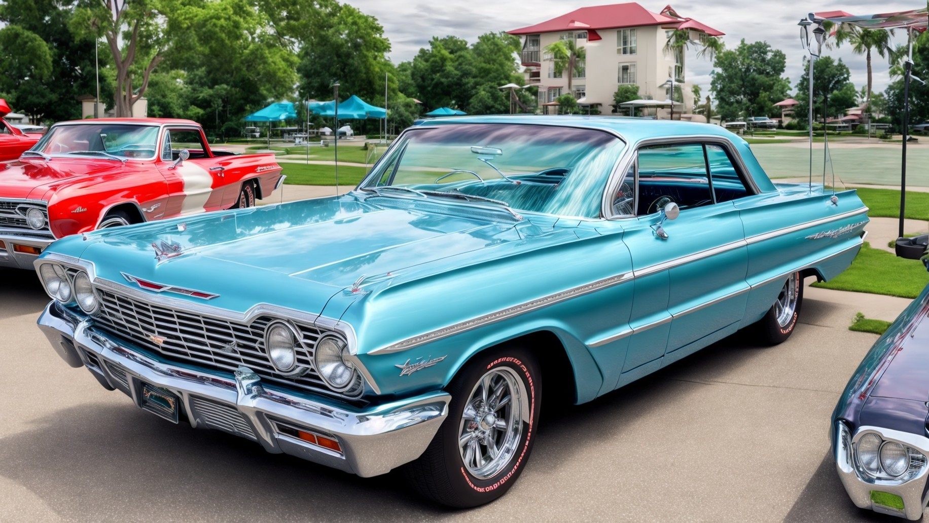 Classic 1964 Chevrolet Impala in Light Blue Finish