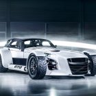 Sleek White Sports Car with Bold Design Elements