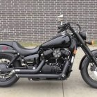 Sleek Motorcycle with Classic Design and Bold Colors