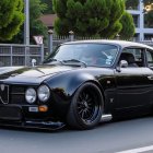 Sleek Black Sports Car with Modern Modifications