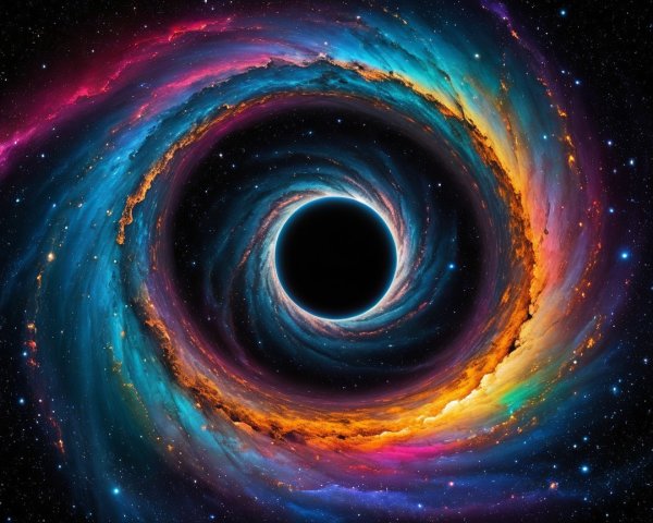 Vibrant Cosmic Vortex Surrounding a Black Hole