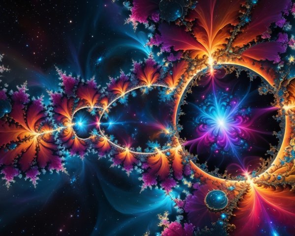 Vibrant Fractal Pattern of a Cosmic Landscape