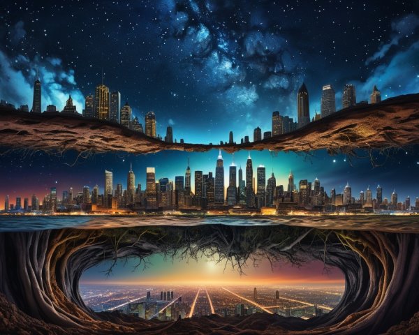 Urban Landscapes: City Skyline and Underground Scene