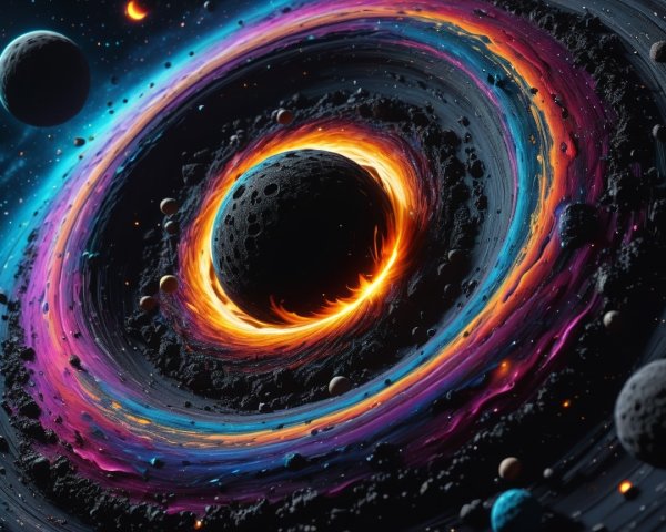 Cosmic Vortex with Bright Ring and Nebulous Gas