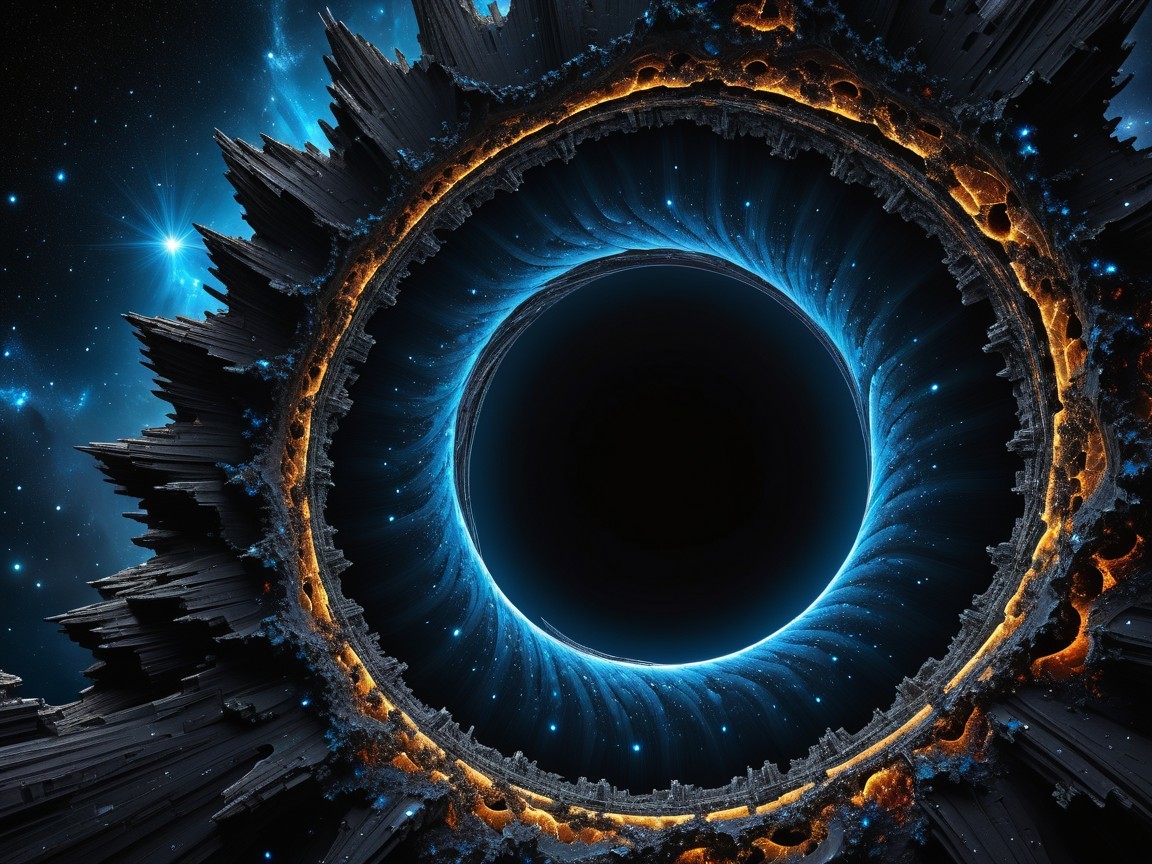 Cosmic Vortex Surrounded by Jagged Structures and Stars