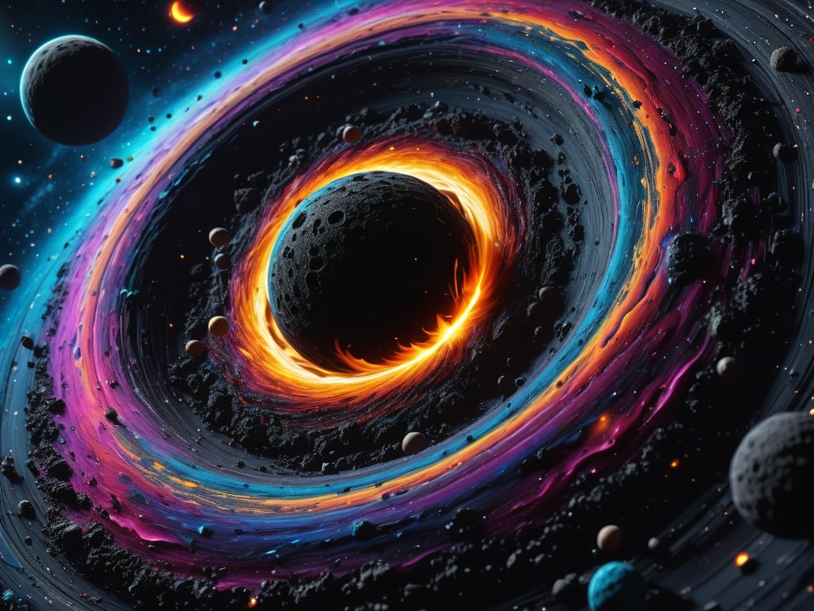 Cosmic Vortex with Bright Ring and Nebulous Gas