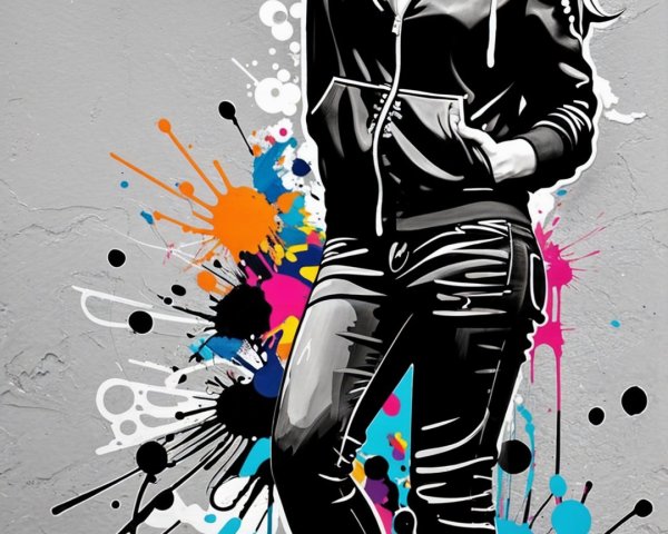 Vibrant Street Art Mural of a Young Woman