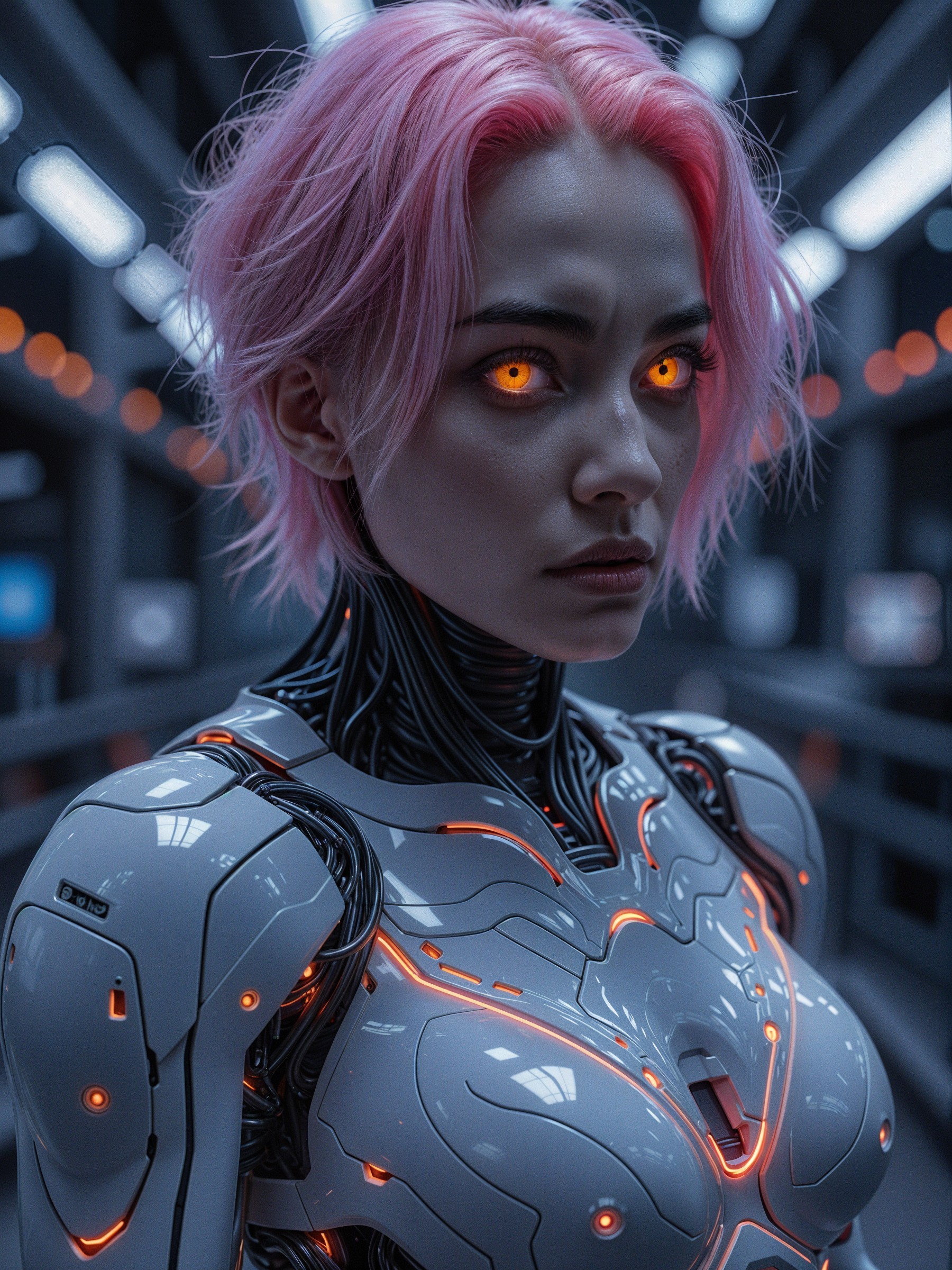 Humanoid Robot with Futuristic Design and Features