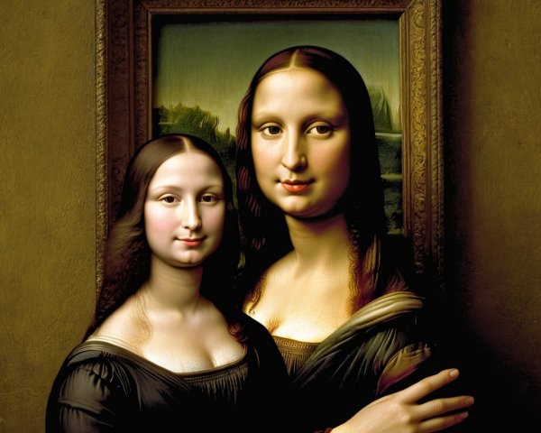 Renaissance-Inspired Portrait of Two Figures Together