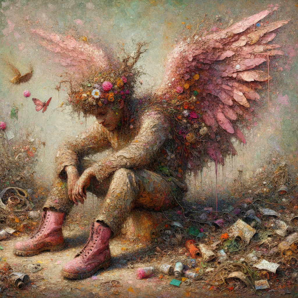Figure with Colorful Wings in Chaotic Environment