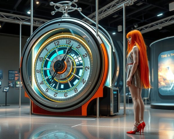 Futuristic Museum Exhibit on Timekeeping and Design