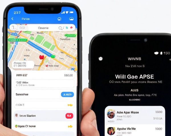 Smartphones Showcasing Navigation and Contact Applications