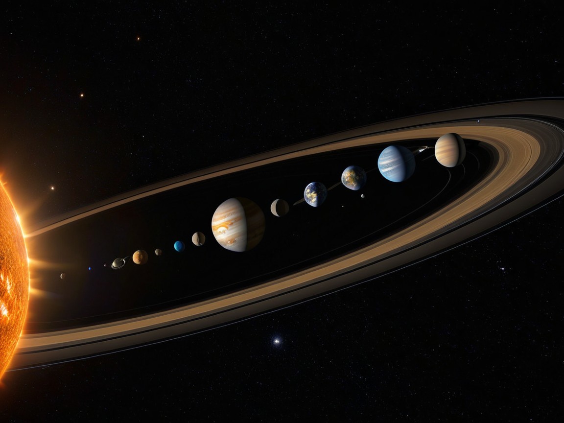 Breathtaking View of the Solar System and Stars