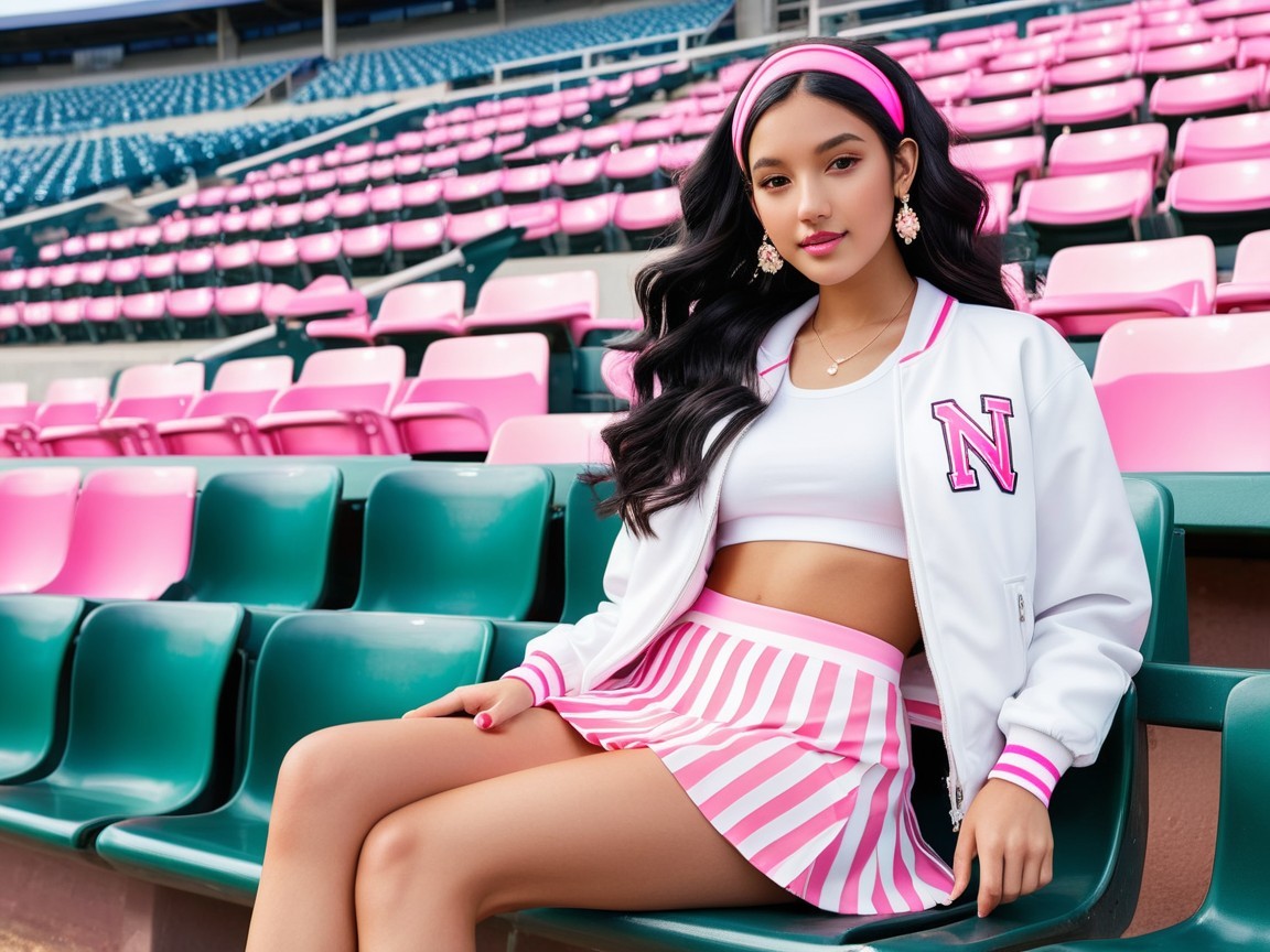 Chic Sporty Style at the Stadium