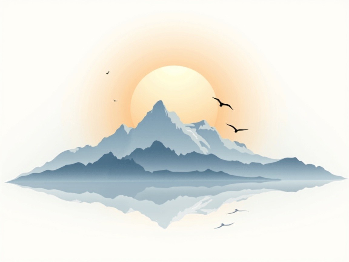 Serene Mountain Landscape with Calm Water Reflection