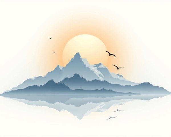 Serene Mountain Landscape with Calm Water Reflection
