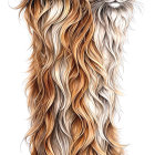 Figures Embracing in Vibrant Watercolor Scene