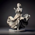 Marble Sculpture of Glamorous Hollywood Figure