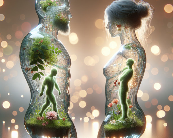 Transparent Figures Filled with Nature and Growth