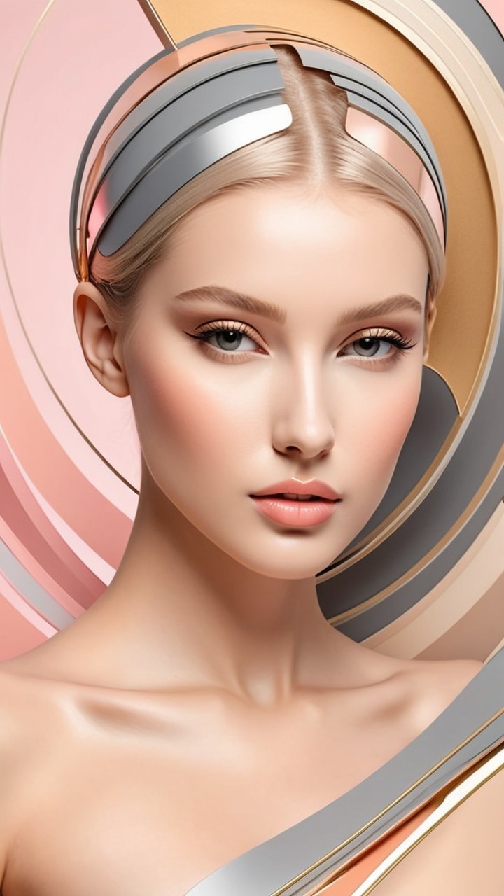 Portrait of a model with elegant features and colors