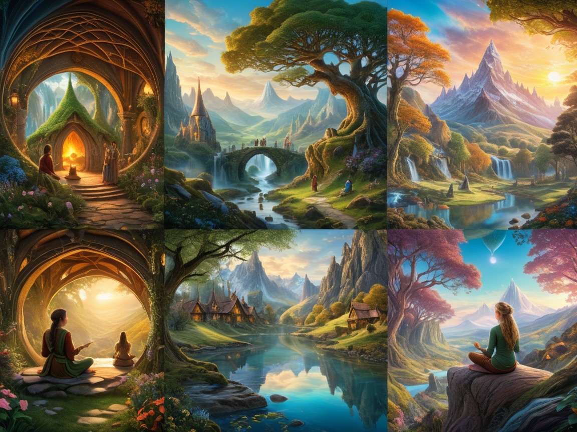 Fantastical Landscape with Nature and Fantasy Elements