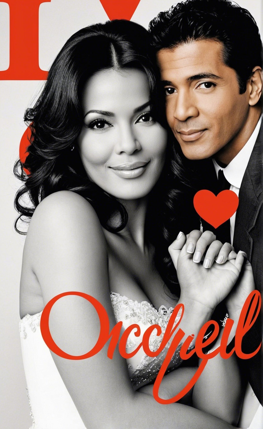 Black and white wedding couple portrait in studio setting