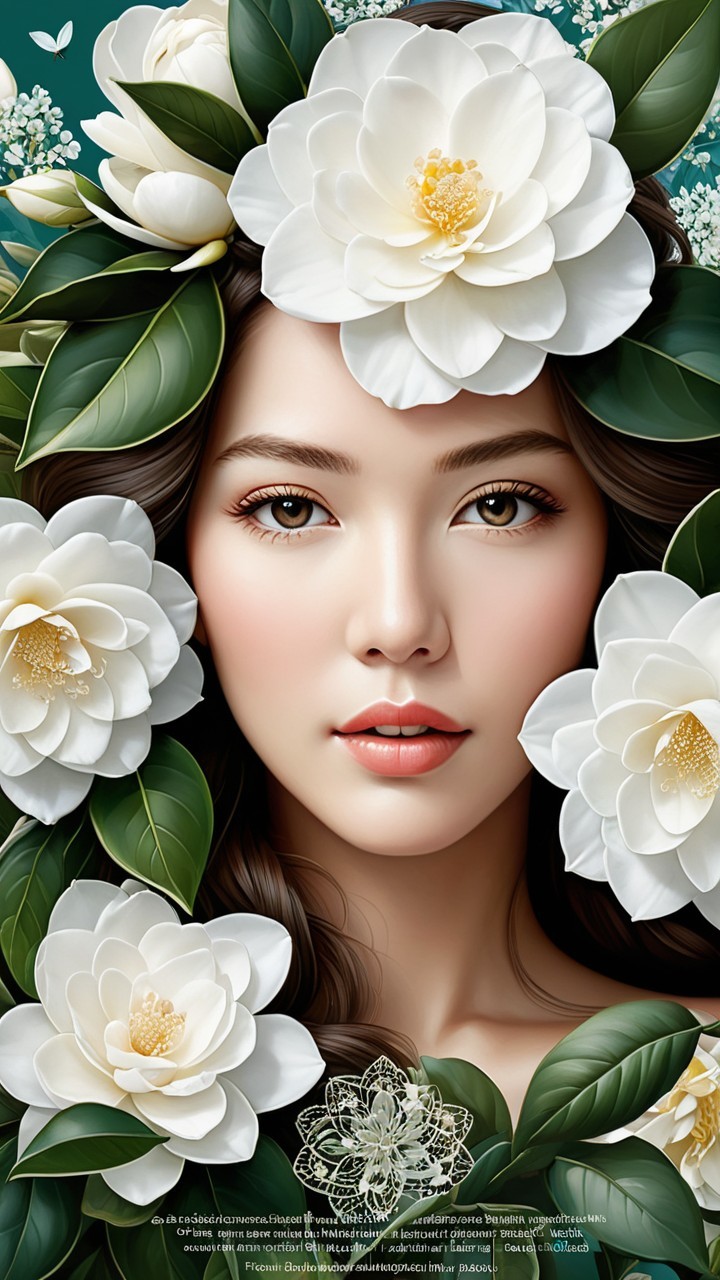 Serene Portrait of a Young Woman in Nature
