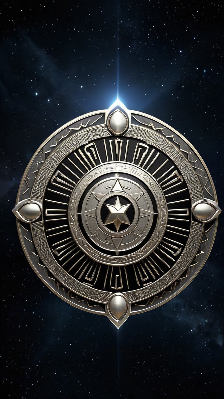 Captain America Shield-Themed Sci-Fi Fantasy Medallion
