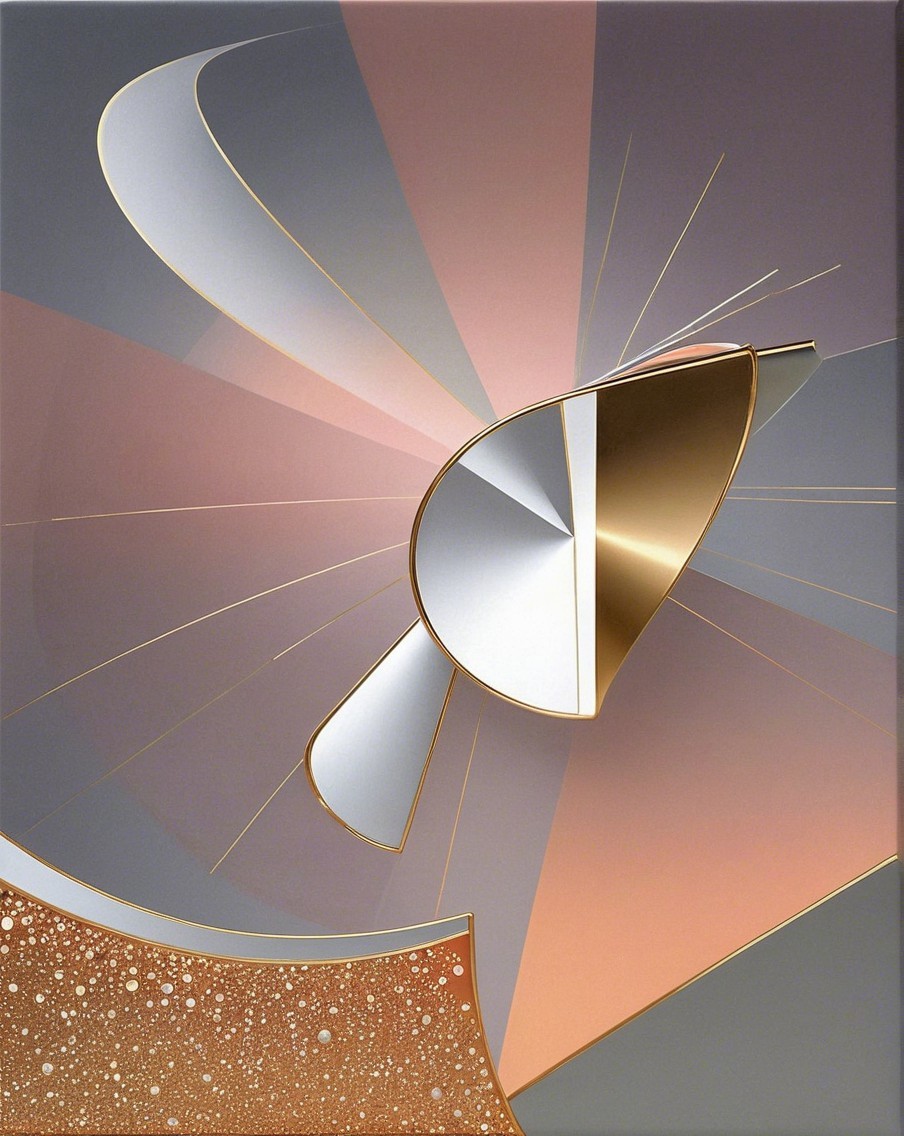 Abstract Composition with Dynamic Shapes in Pastels