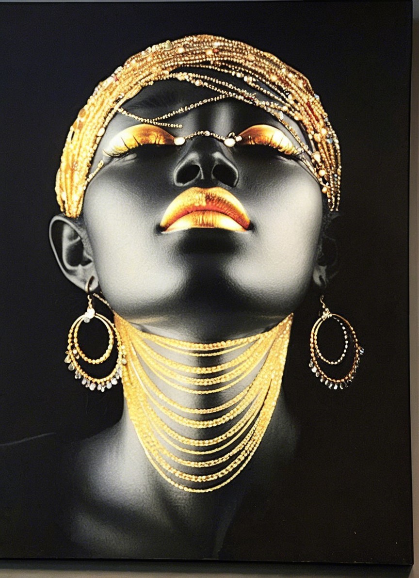 Elegant Portrait of a Woman with Black Complexion