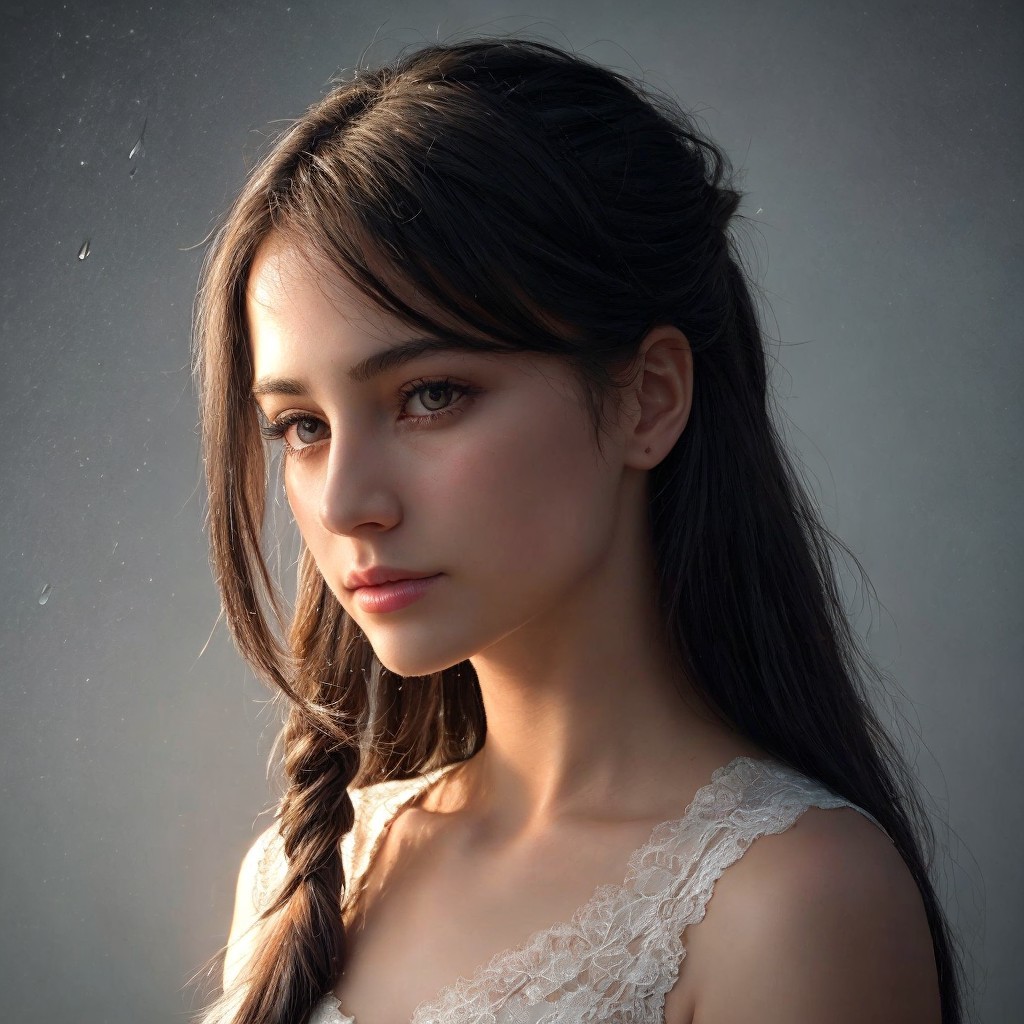 Portrait of a Young Woman in Ethereal Light