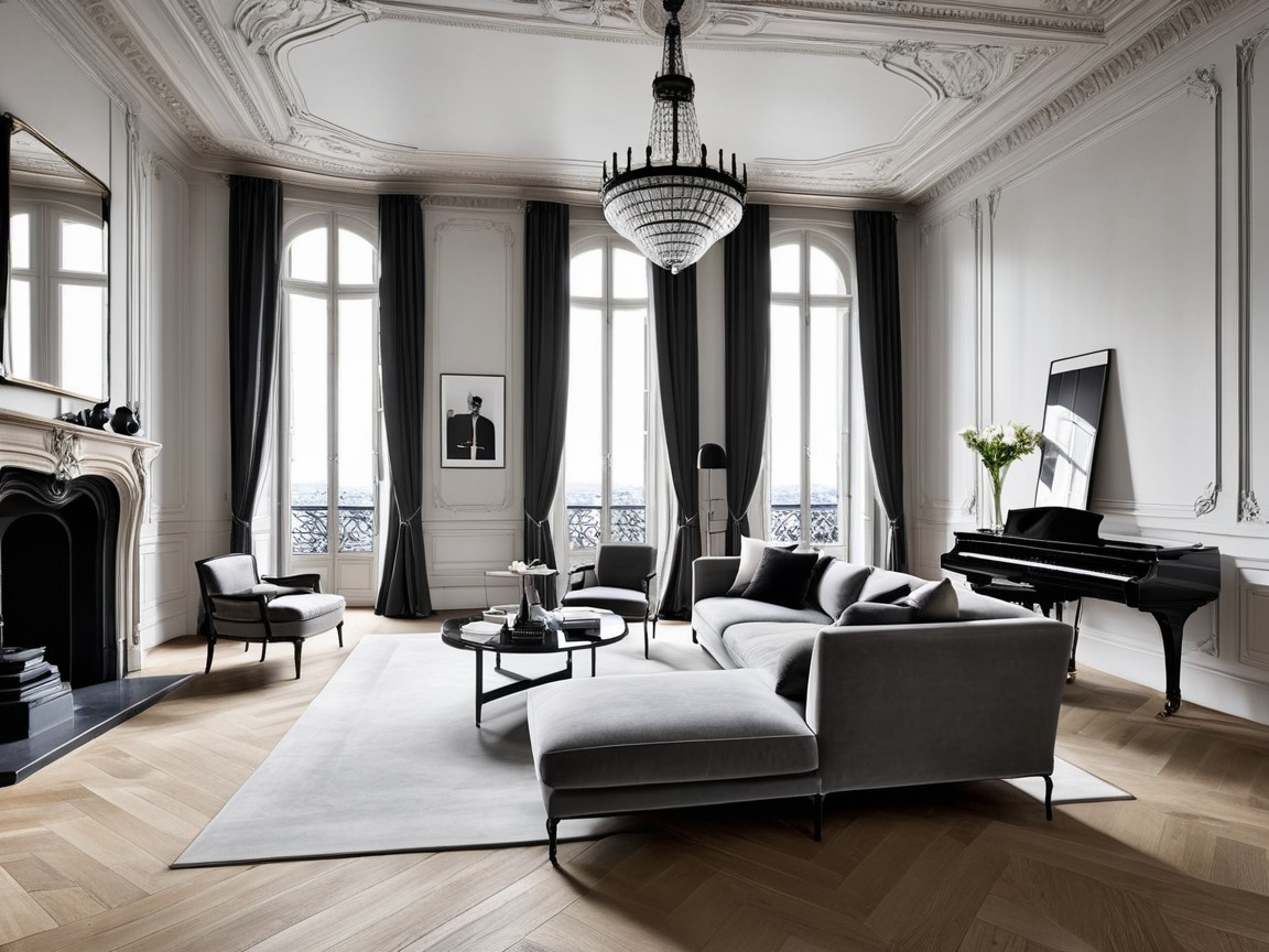 Sophisticated Living Room with Elegant Design Elements
