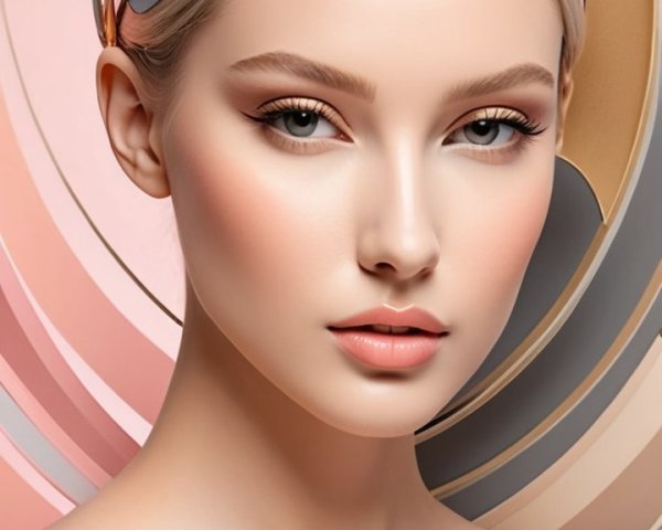 Portrait of a model with elegant features and colors
