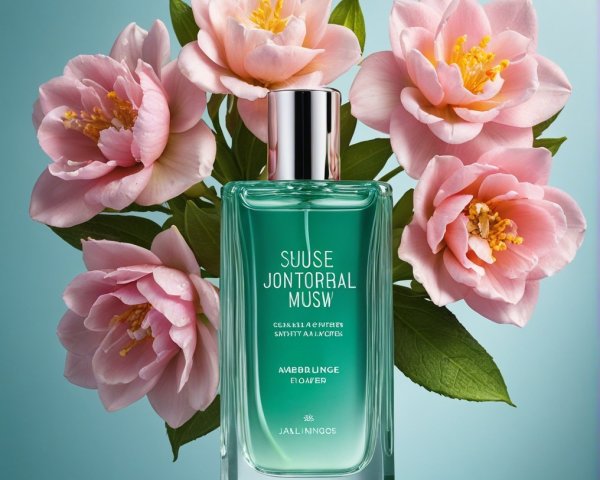 Green Bottle of SuSe JontrObral MusW with Flowers