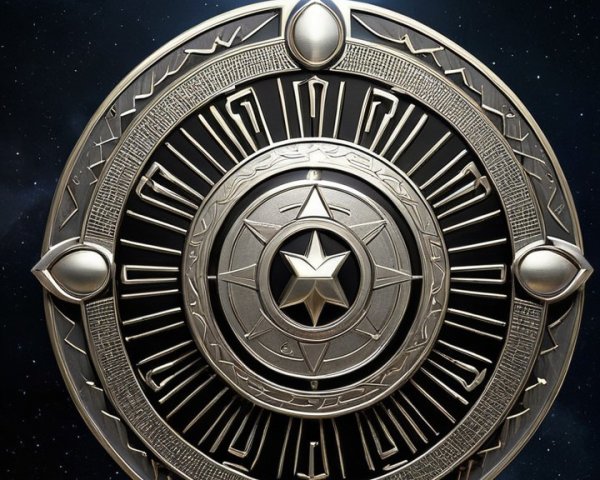 Captain America Shield-Themed Sci-Fi Fantasy Medallion